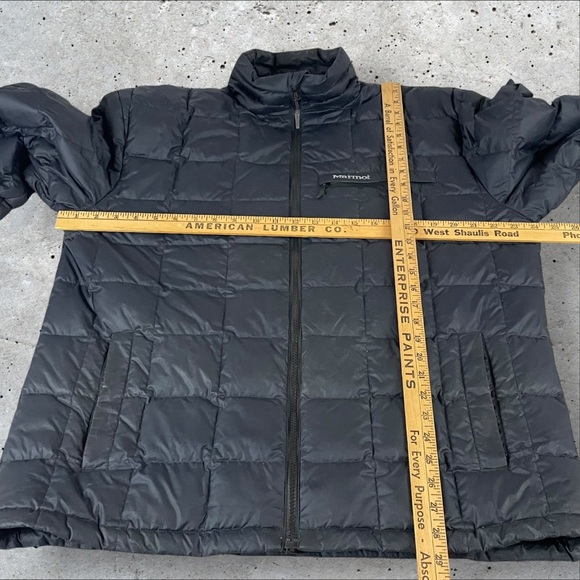Marmot Jacket Mens XL Black 700 Down Fill Quilted Puffer Warm Lightweight R1 - Picture 6 of 13